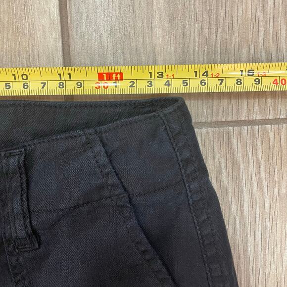 Level 99 Linen Blend Utility Cargo Pants Black Size 27 Ankle Zip Stretch Women’s - Picture 6 of 11